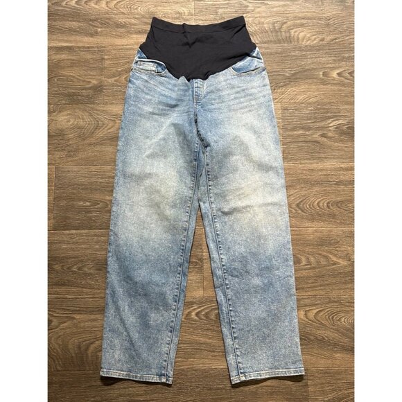 Old Navy Maternity Full Panel OG Loose Jeans Light Wash Size 8 Long - Picture 1 of 10